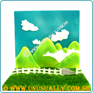 Lovely Garden With Hilly Background Landscape
